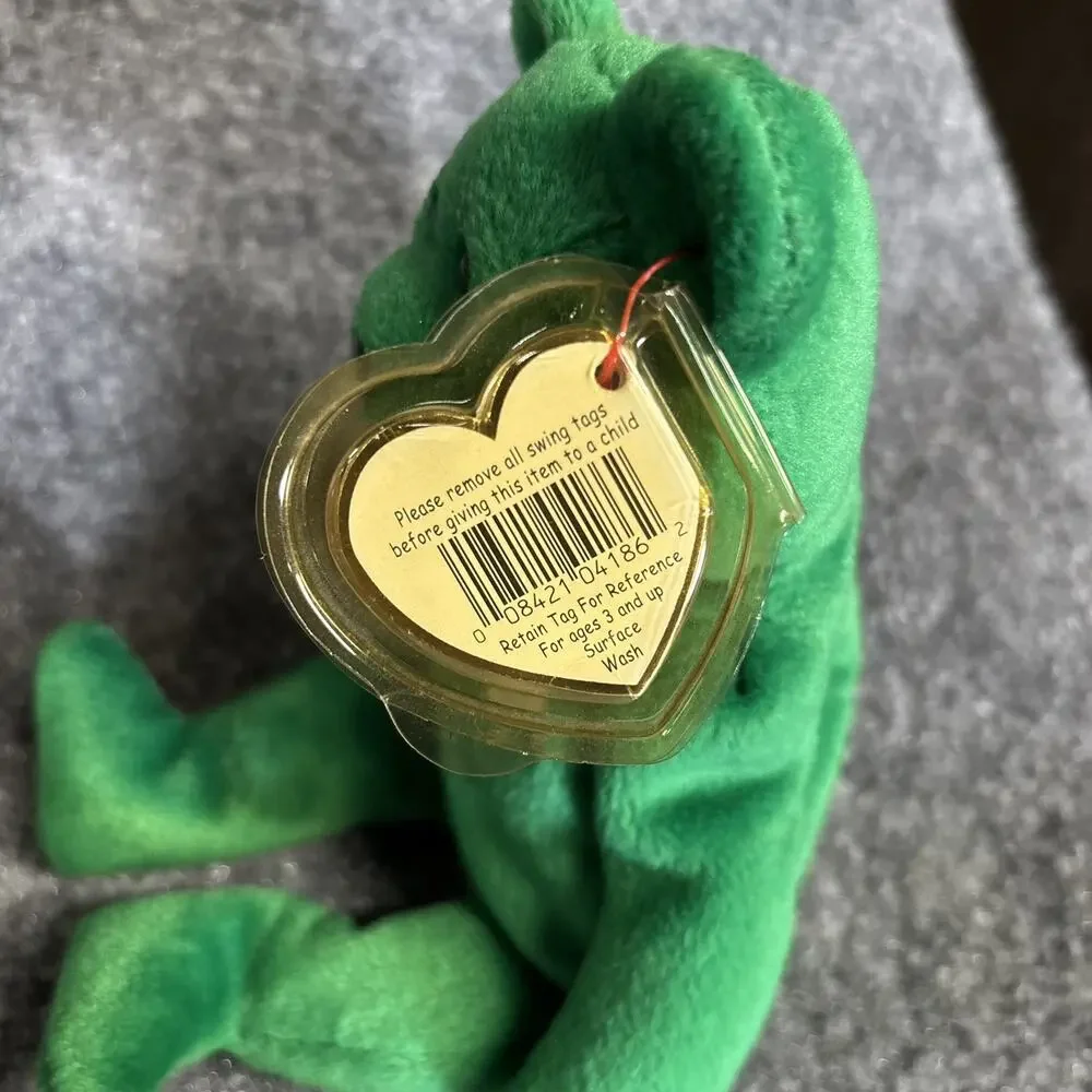 1997 ULTRA RARE Erin Ty Beanie Baby with Eyes ERROR, Beanie babies RETIRED Ty Er